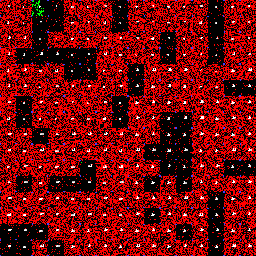 only the 128.150/16 subnet (0.001% of the internet); each point is a single address (permuted)